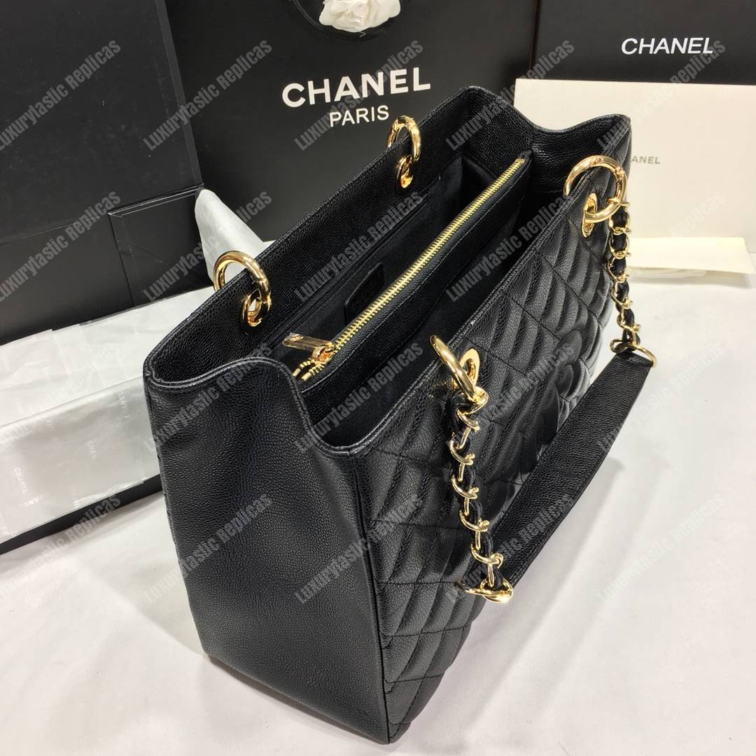 Ch*el large shopping tote black