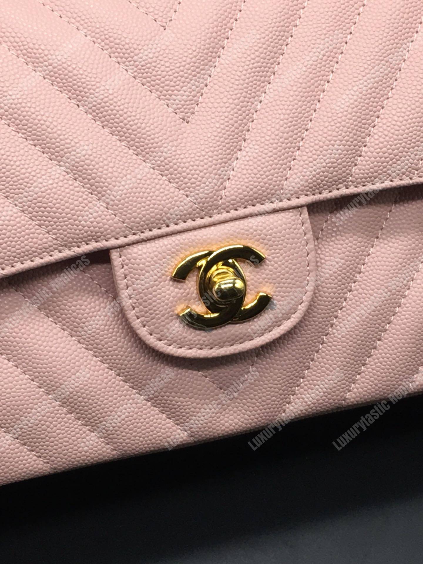 Ch*el classic medium handbag pink