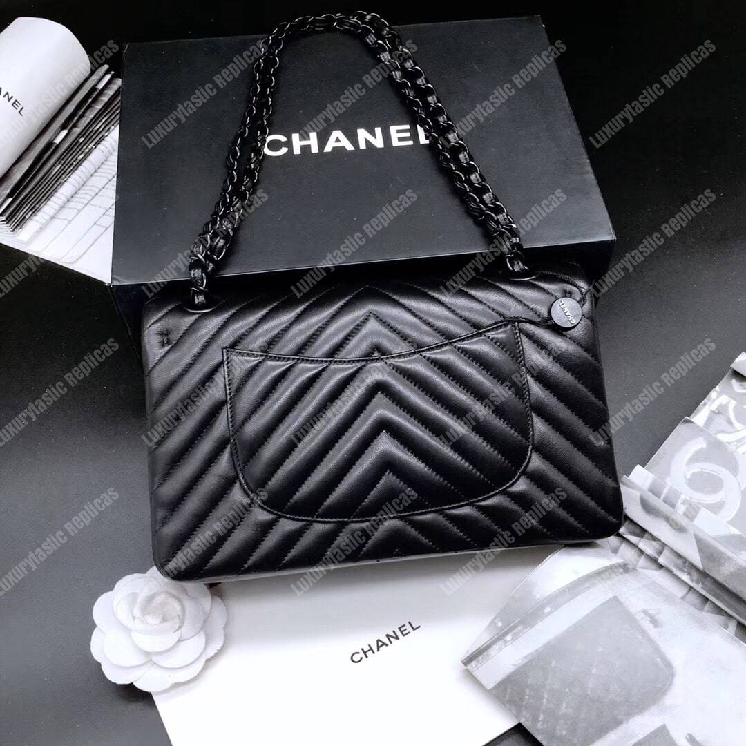 Ch*el classic medium handbag black