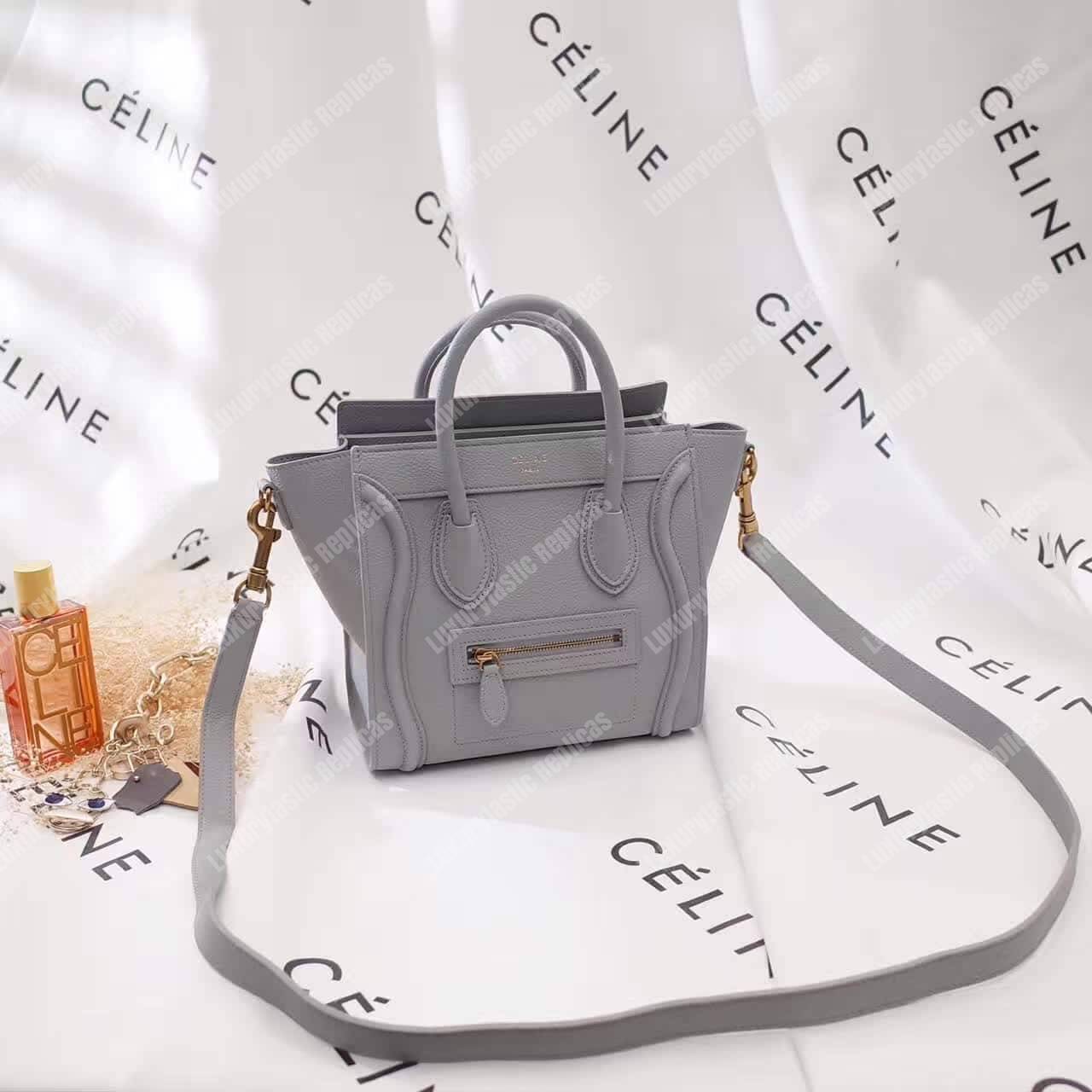 Ce**e nano luggage tote maroon light gray