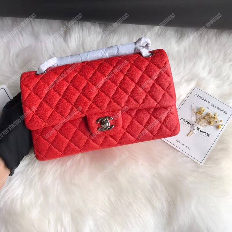 Ch*el medium classic handbag red