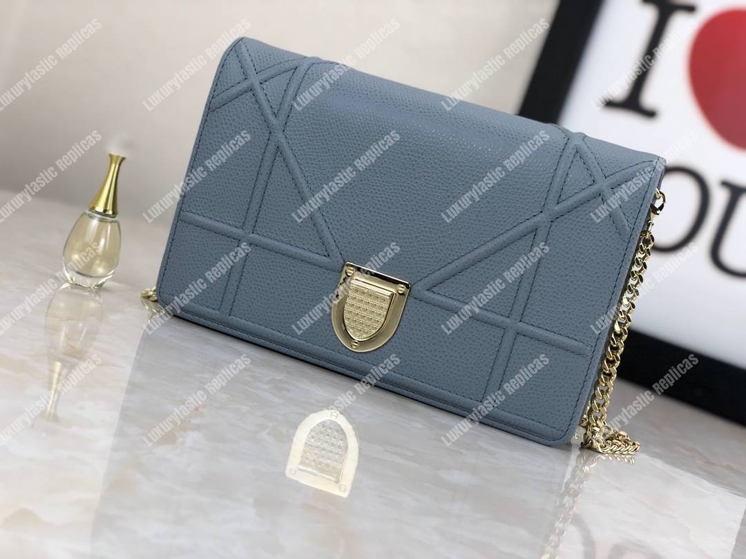 D*orama calfskin clutch gris
