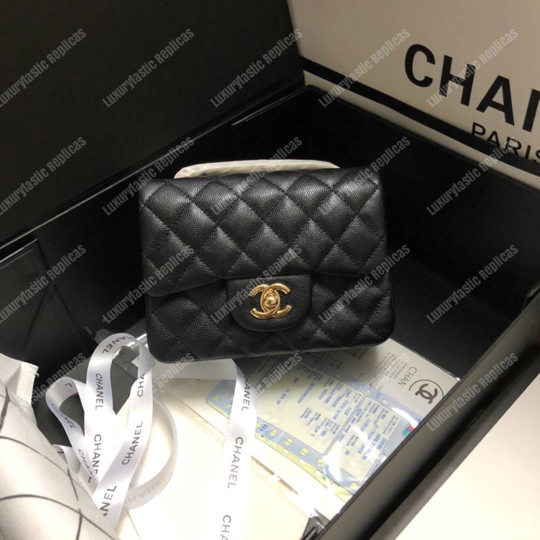 Ch*el mini flap bag black