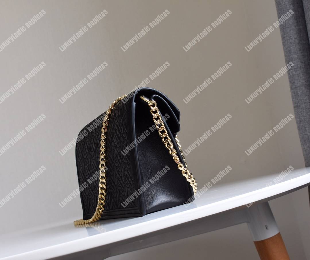 B**rry small quilted monogram tb envelope clutch black