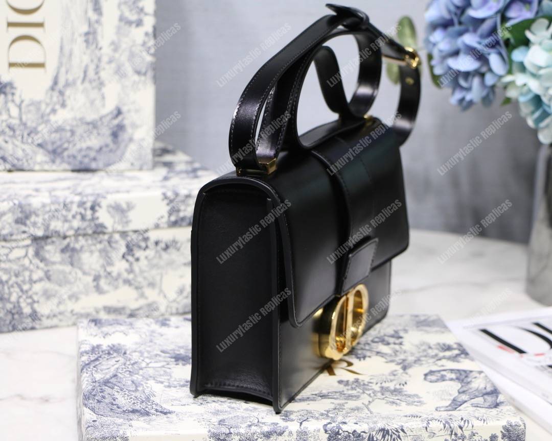 30 Montaigne Calfskin Bag Black