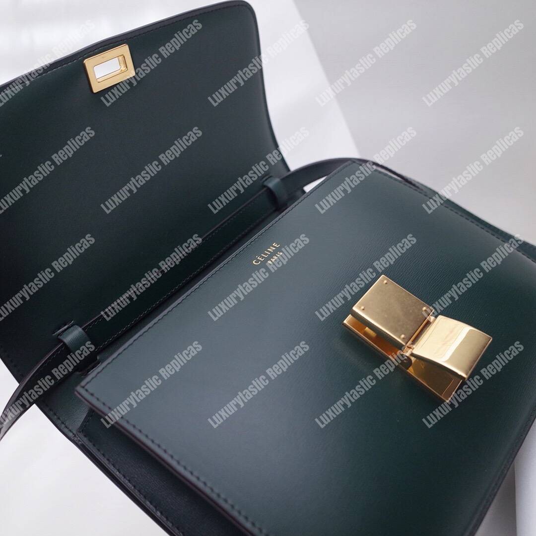 Ce**e medium classic bag in box calfskin amazone