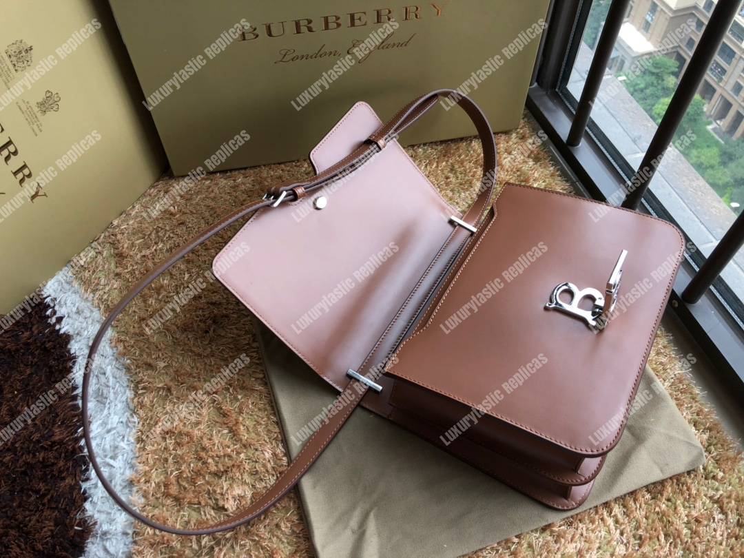 B**rry small leather tb bag brown