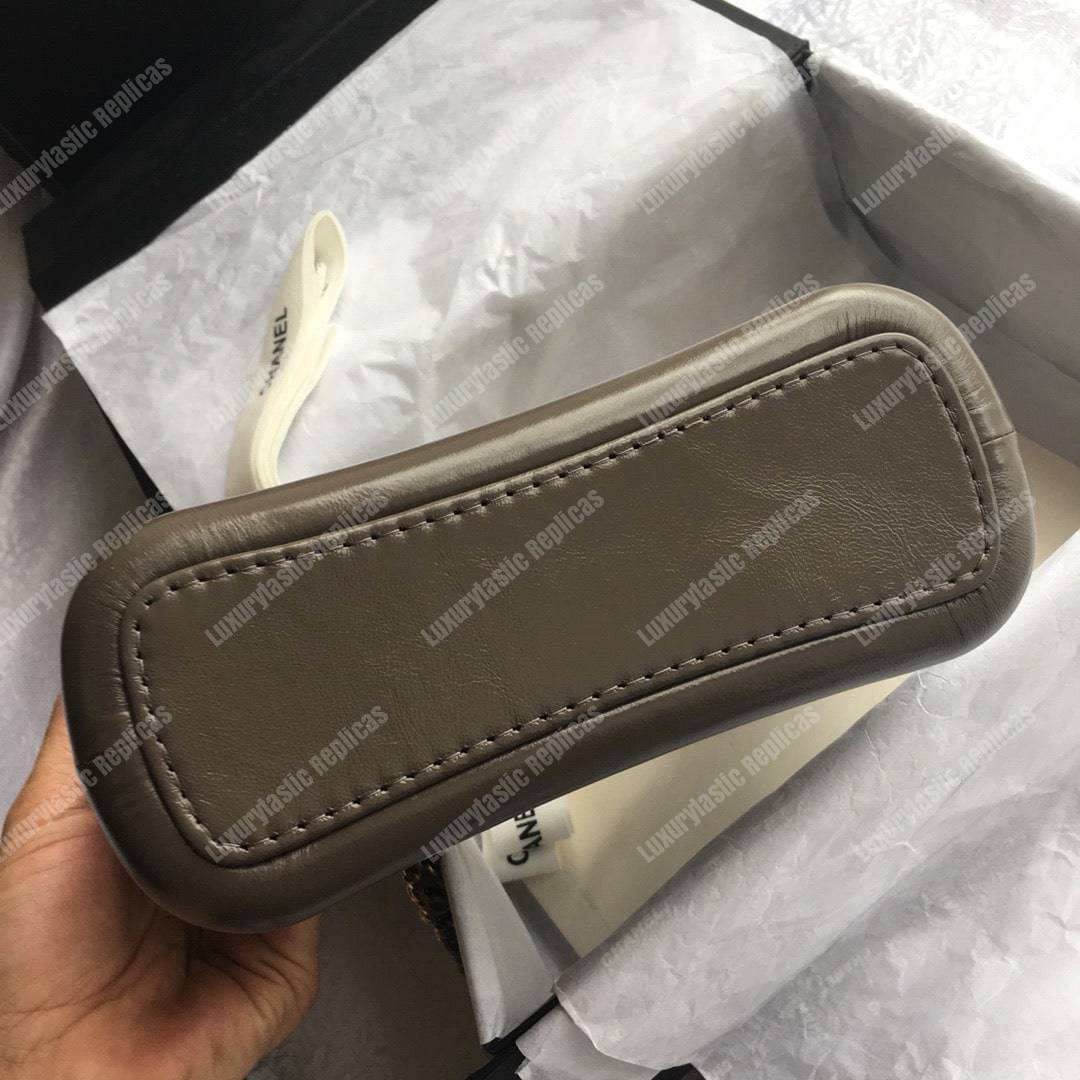 Ch*el’s gabrielle small hobo bag brown