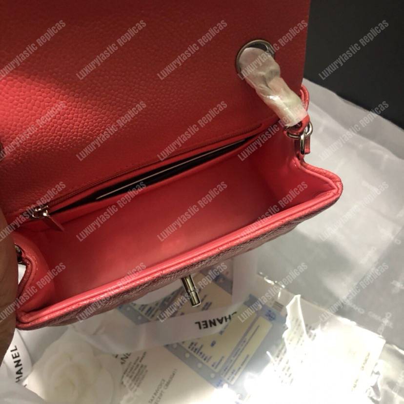 Ch*el mini flap bag red