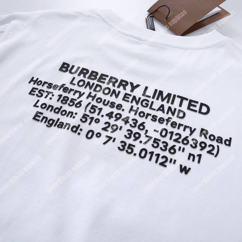 B**rry location print cotton oversized t-shirt white