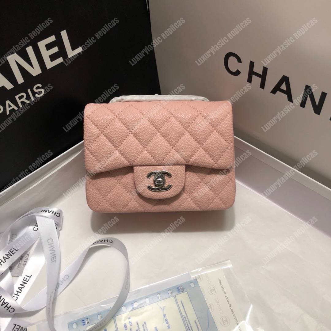 Ch*el mini flap bag pink