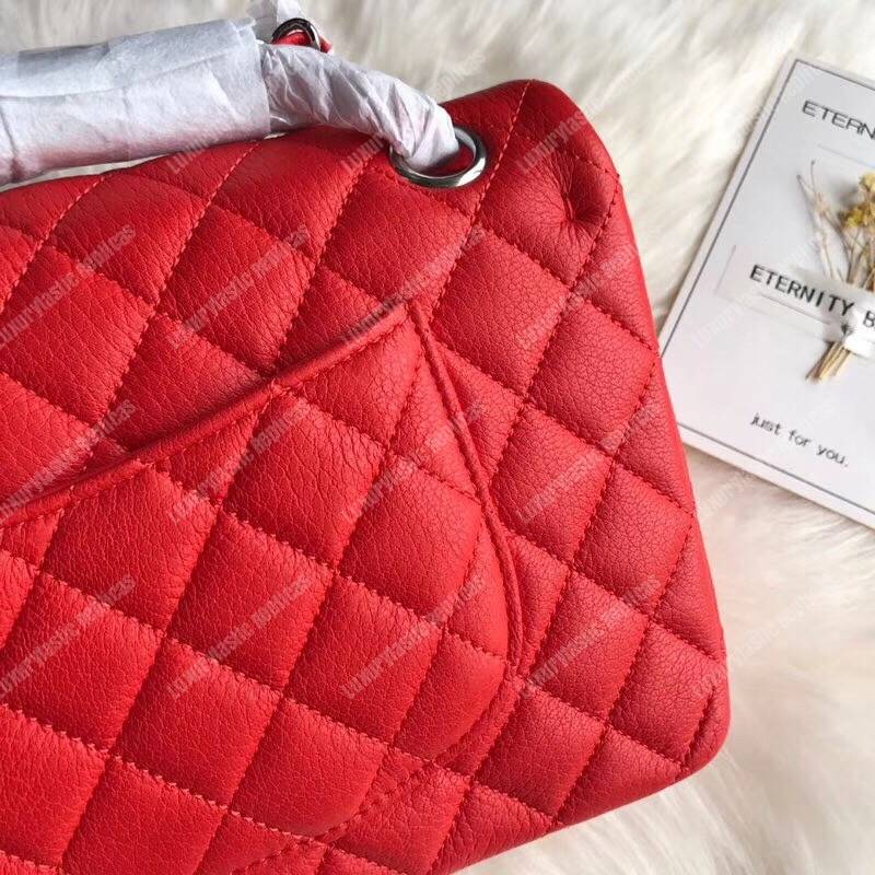 Ch*el medium classic handbag red