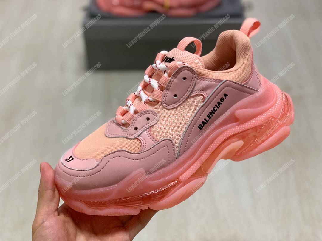 Ba*len*cia*ga triple s clear sole pink