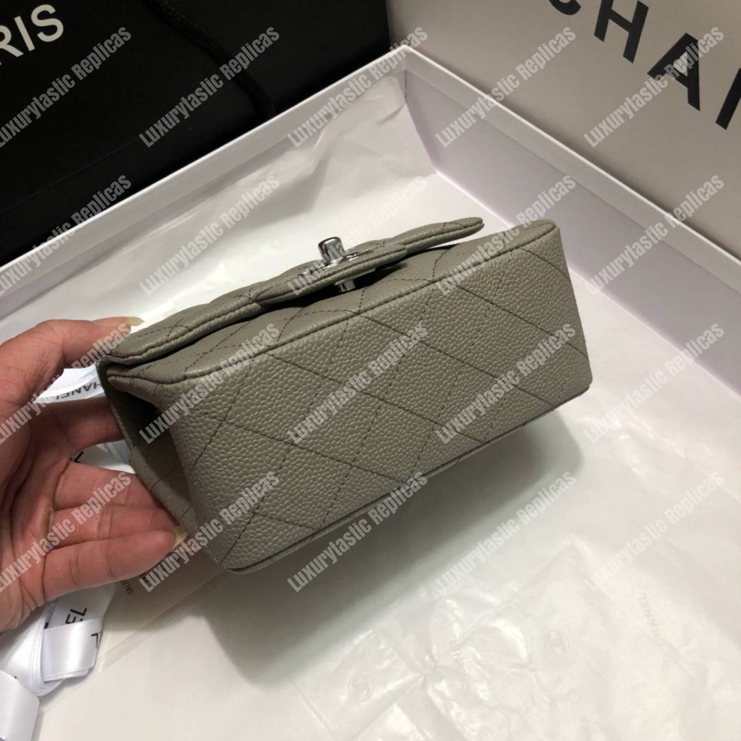 Ch*el mini flap bag grey