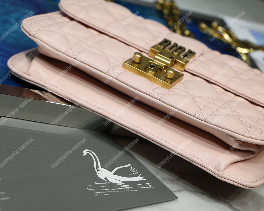 D*or lambskin D*oraddict flap bag pink