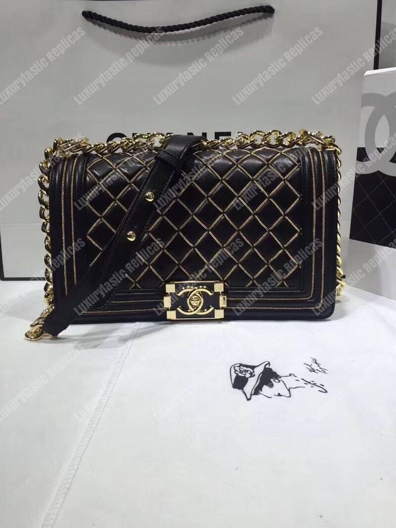 Ch*el boy handbag black