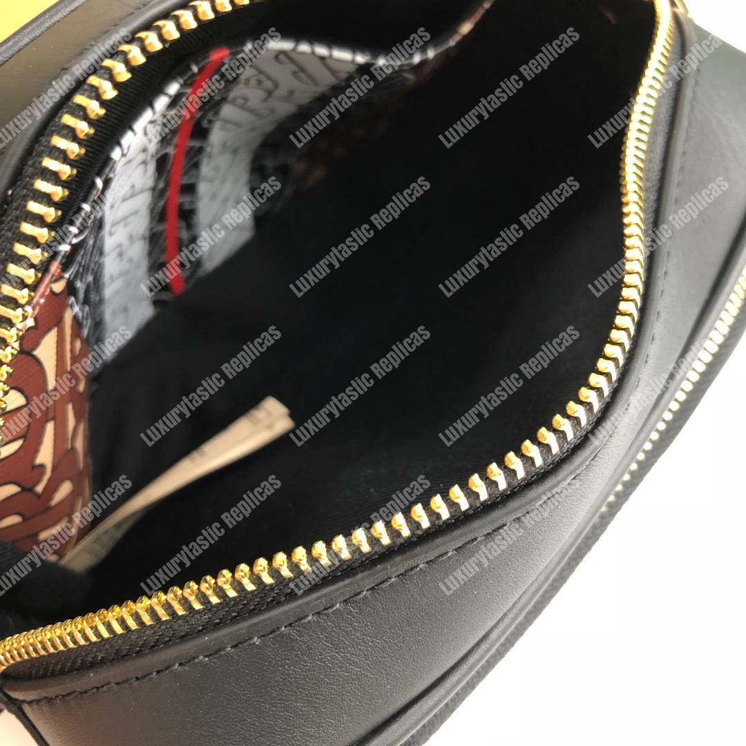 B**rry monogram stripe e-canvas camera bag bridle brown