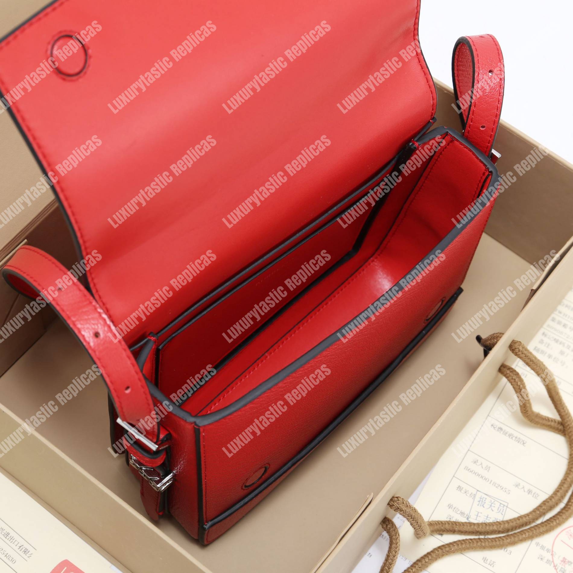 B**rry small two-tone leather grace bag red