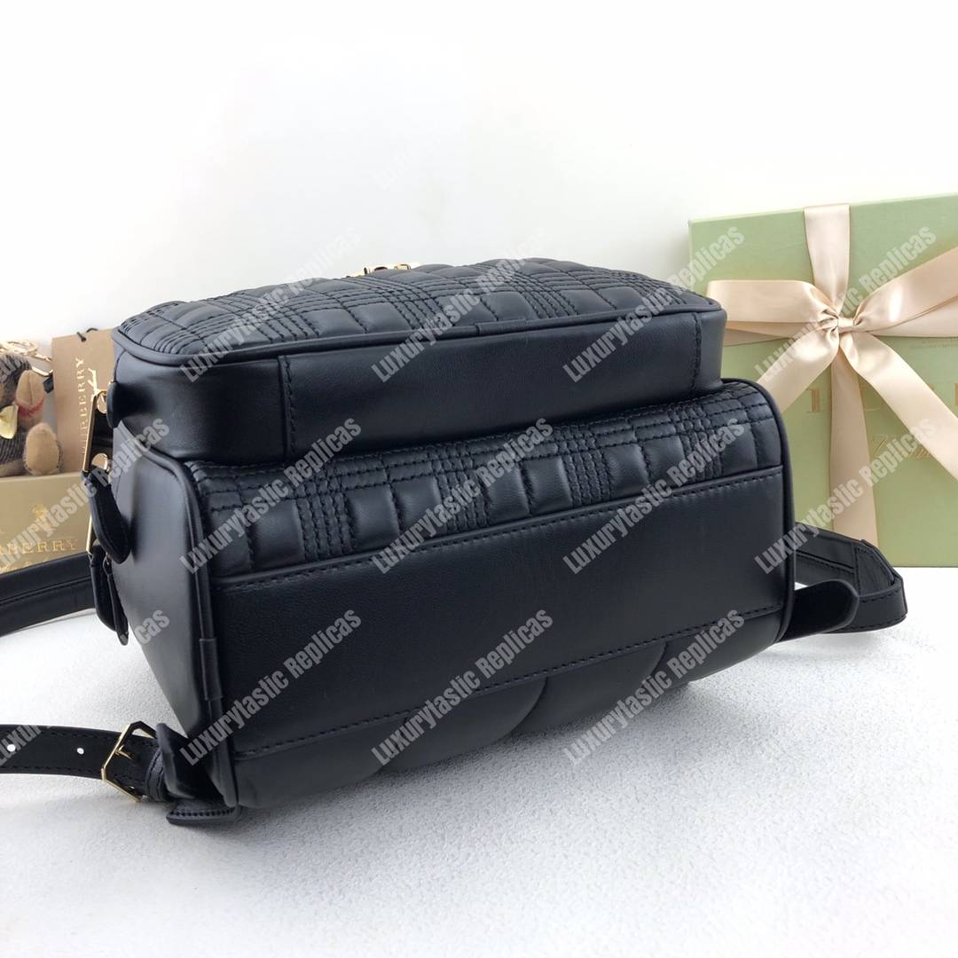 B**rry quilted check lambskin backpack black