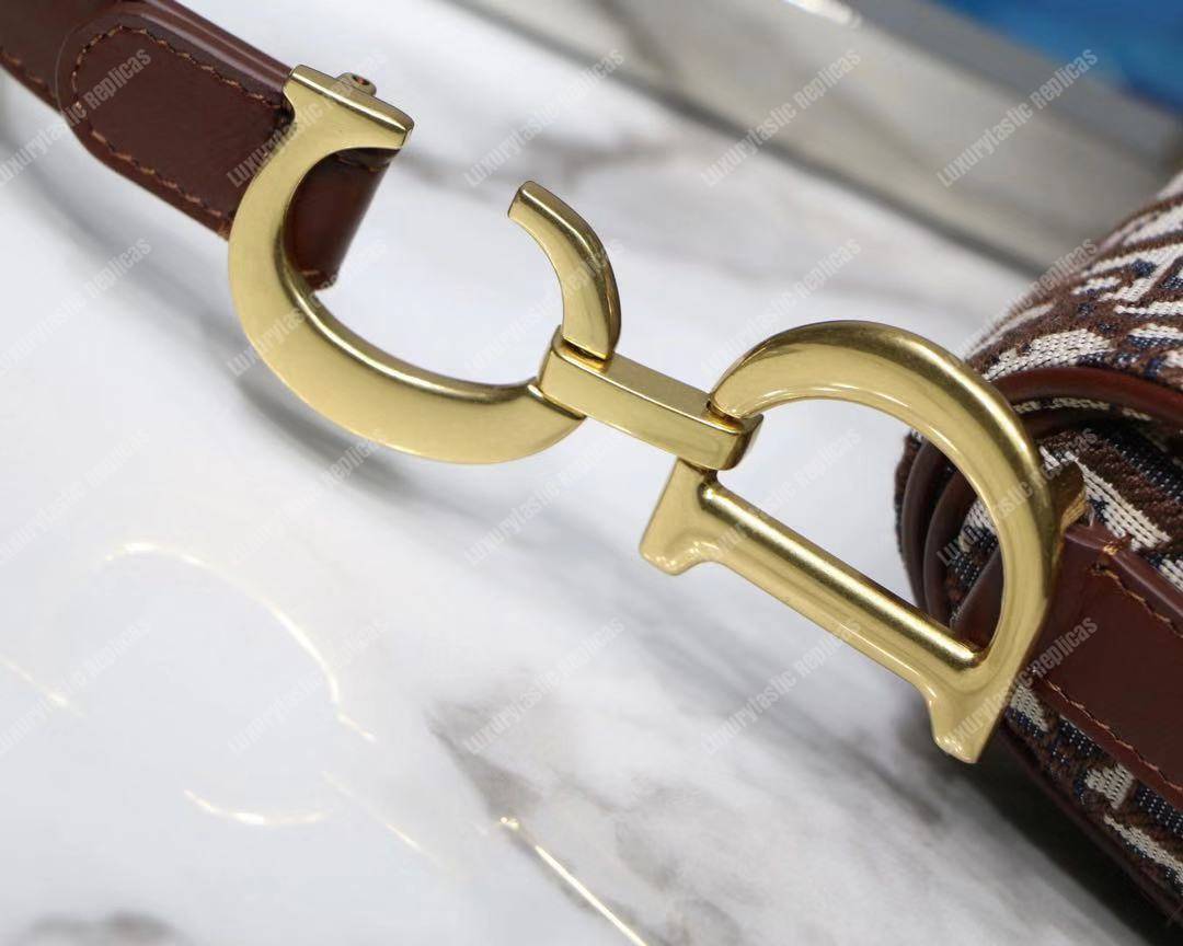 D*or burgundy oblique saddle bag