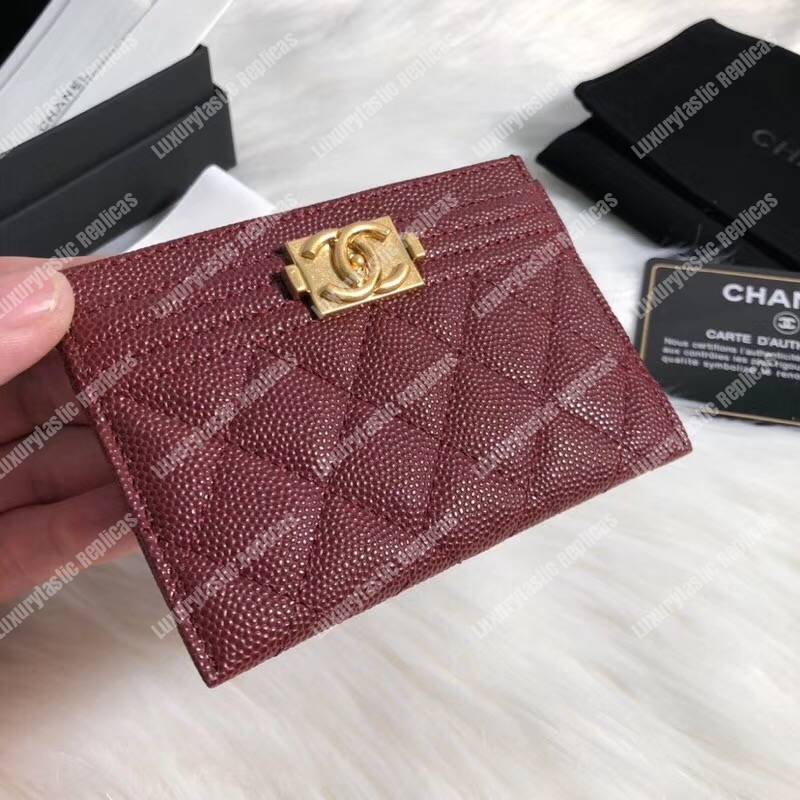 Ch*el boy card holder maroon