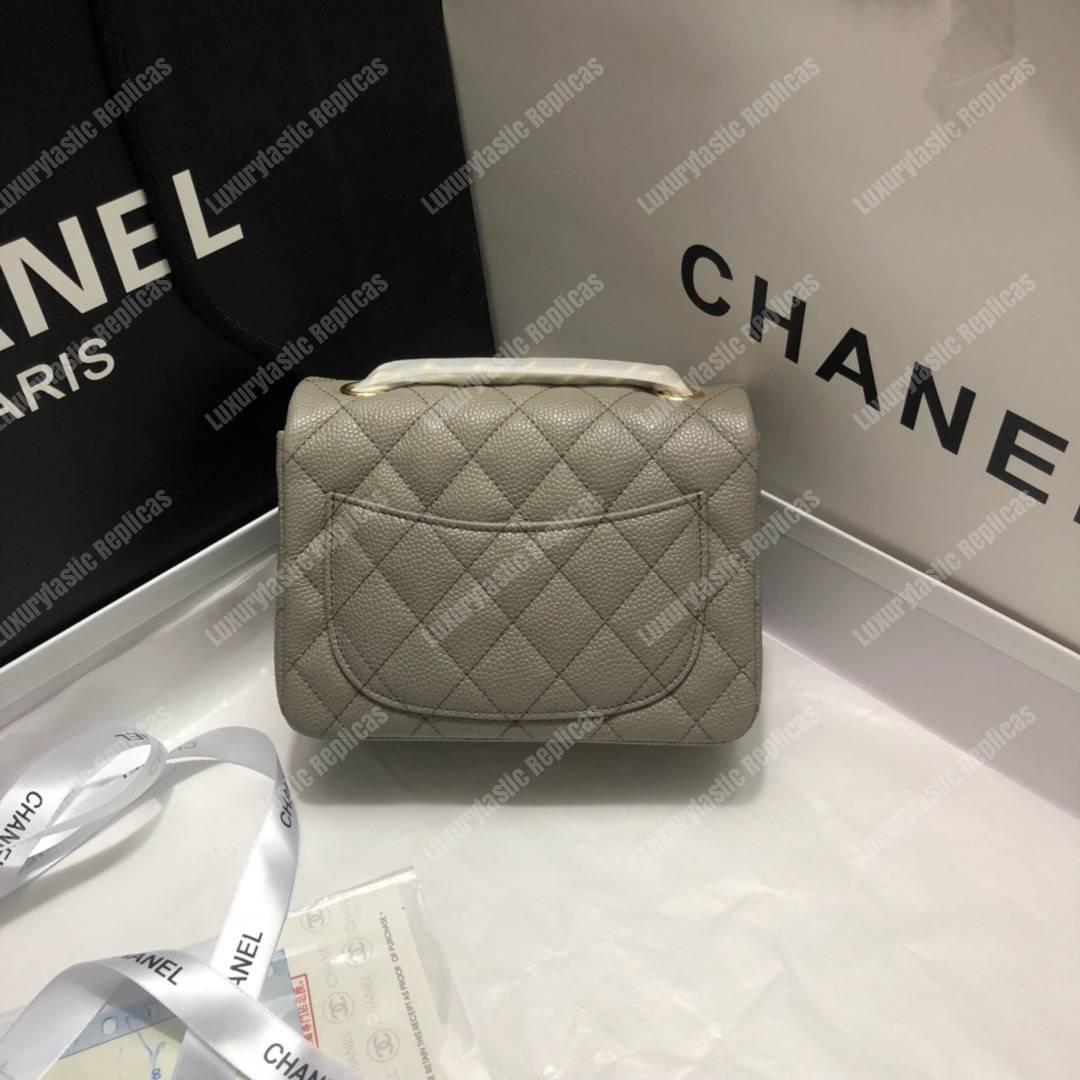 Ch*el mini flap bag grey
