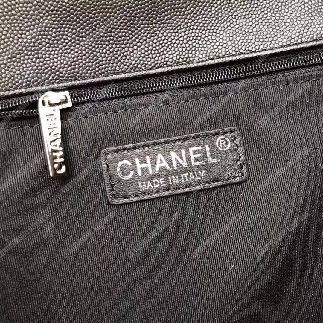 Ch*el medium flap bag black