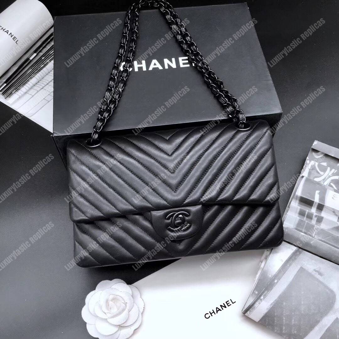 Ch*el classic medium handbag black