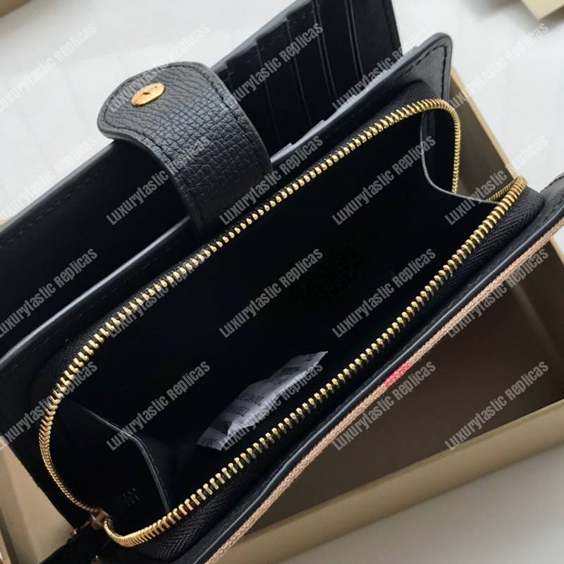 B**rry house check and leather wallet black