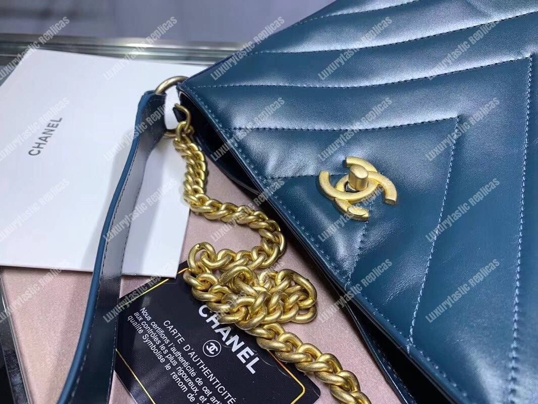 Ch*el hobo handbag blue