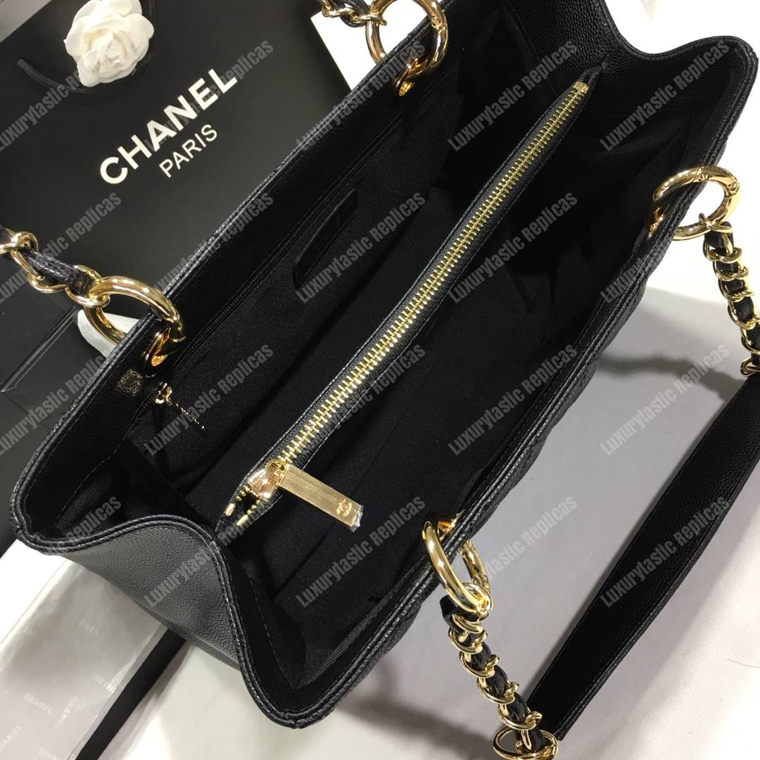 Ch*el large shopping tote black