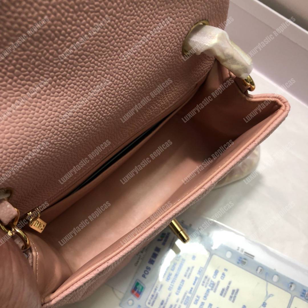 Ch*el mini flap bag pink