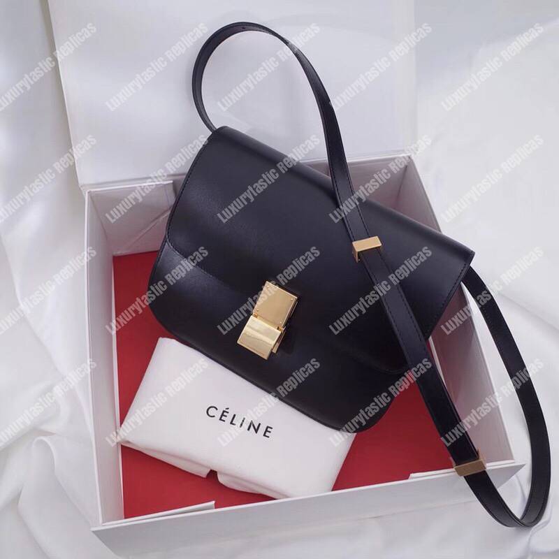 Ce**e medium classic bag in box calfskin anthracite