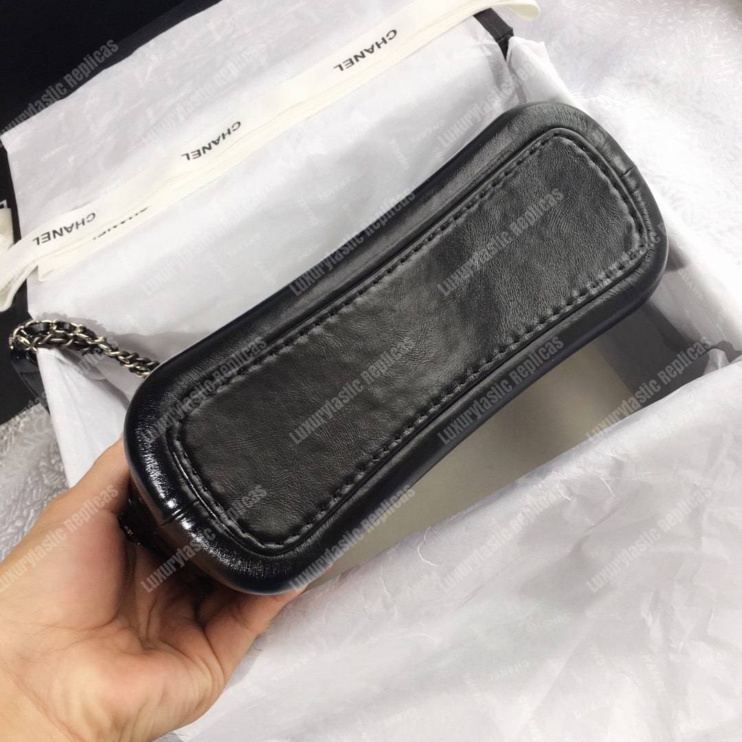 Ch*el’s gabrielle small hobo bag black