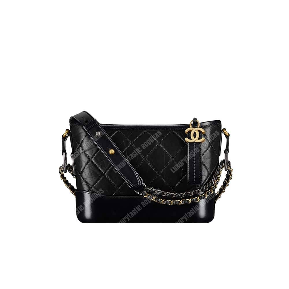 Ch*el’s gabrielle small hobo bag black