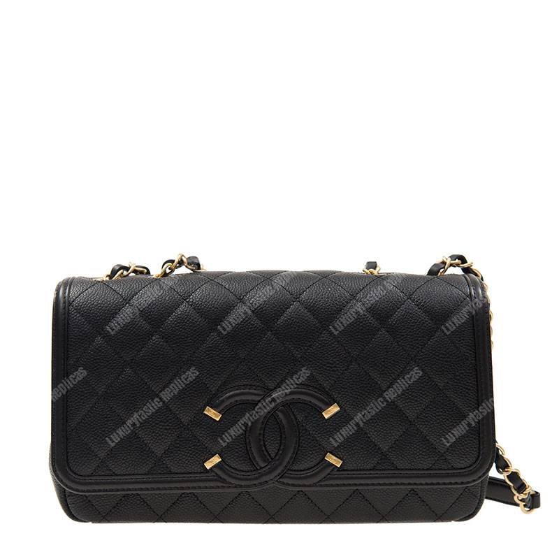 Ch*el flap bag black