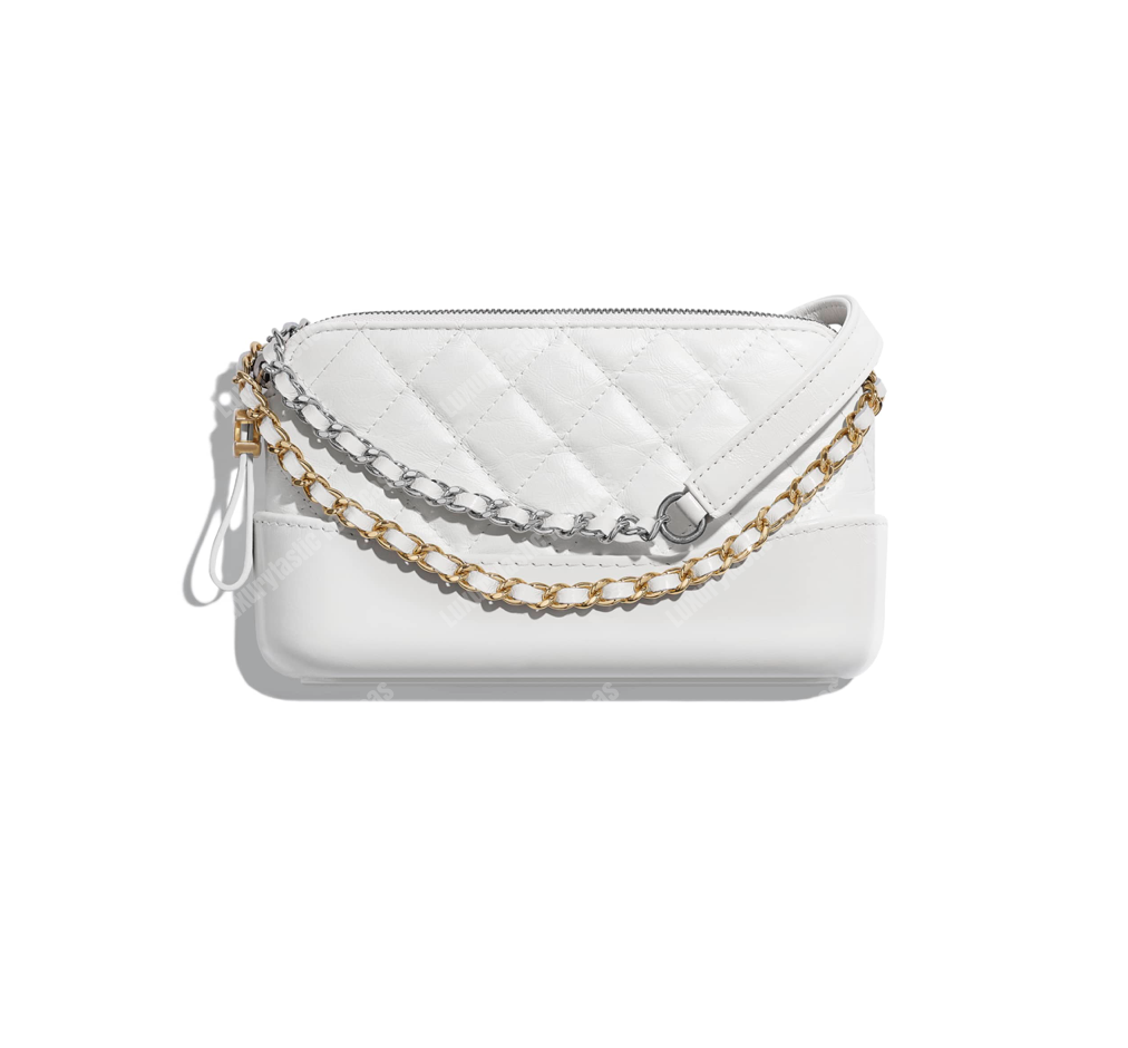 Ch*el clutch with chain white