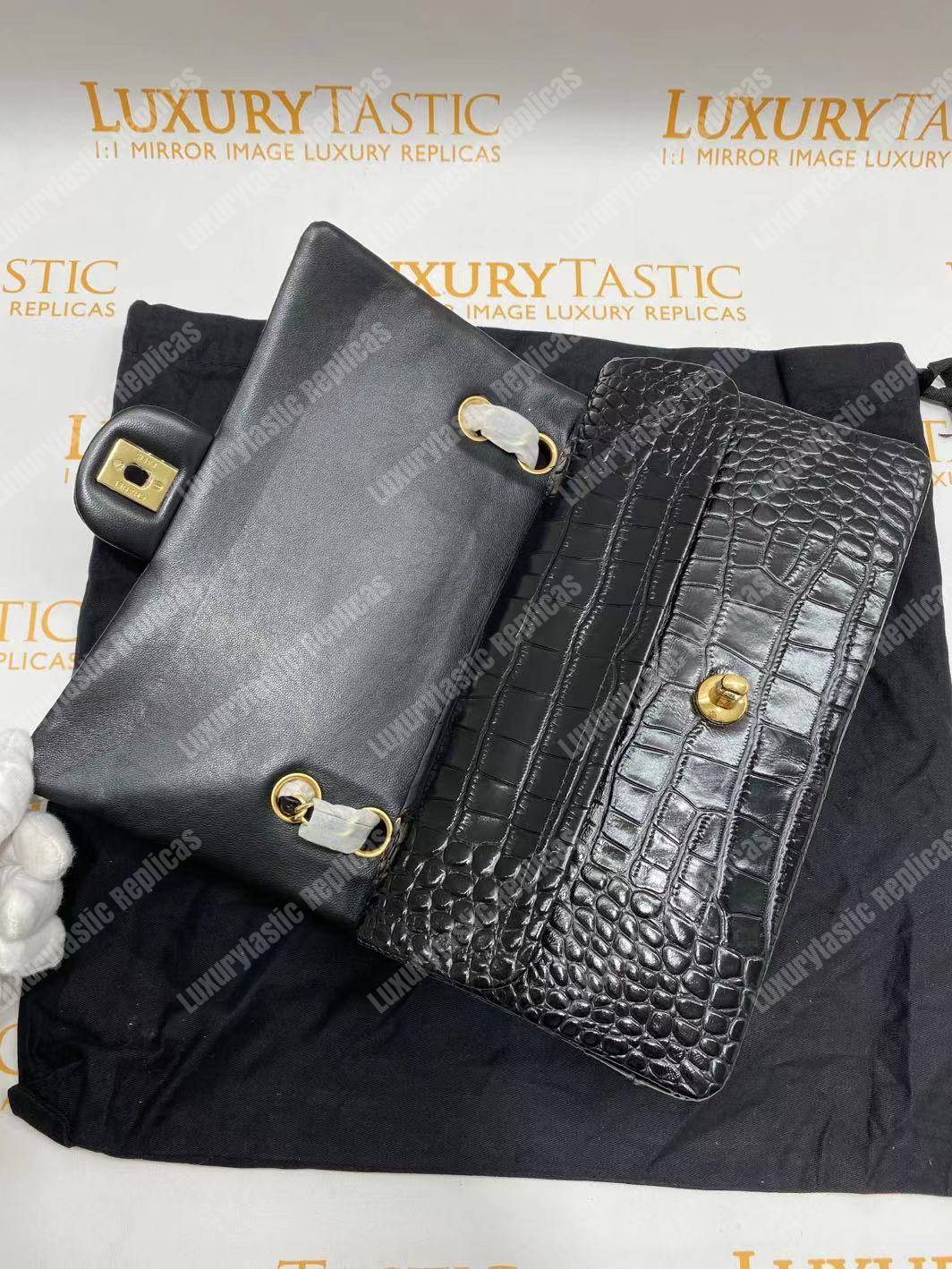 Ch*el classic medium handbag black