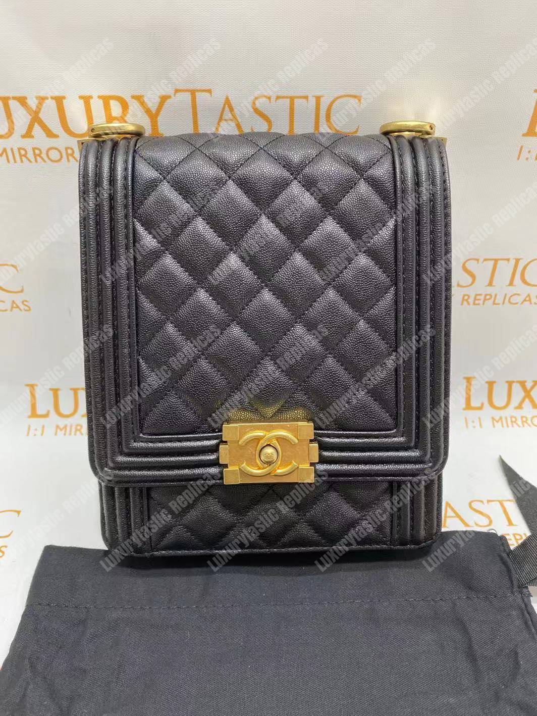 Ch*el boy handbag black