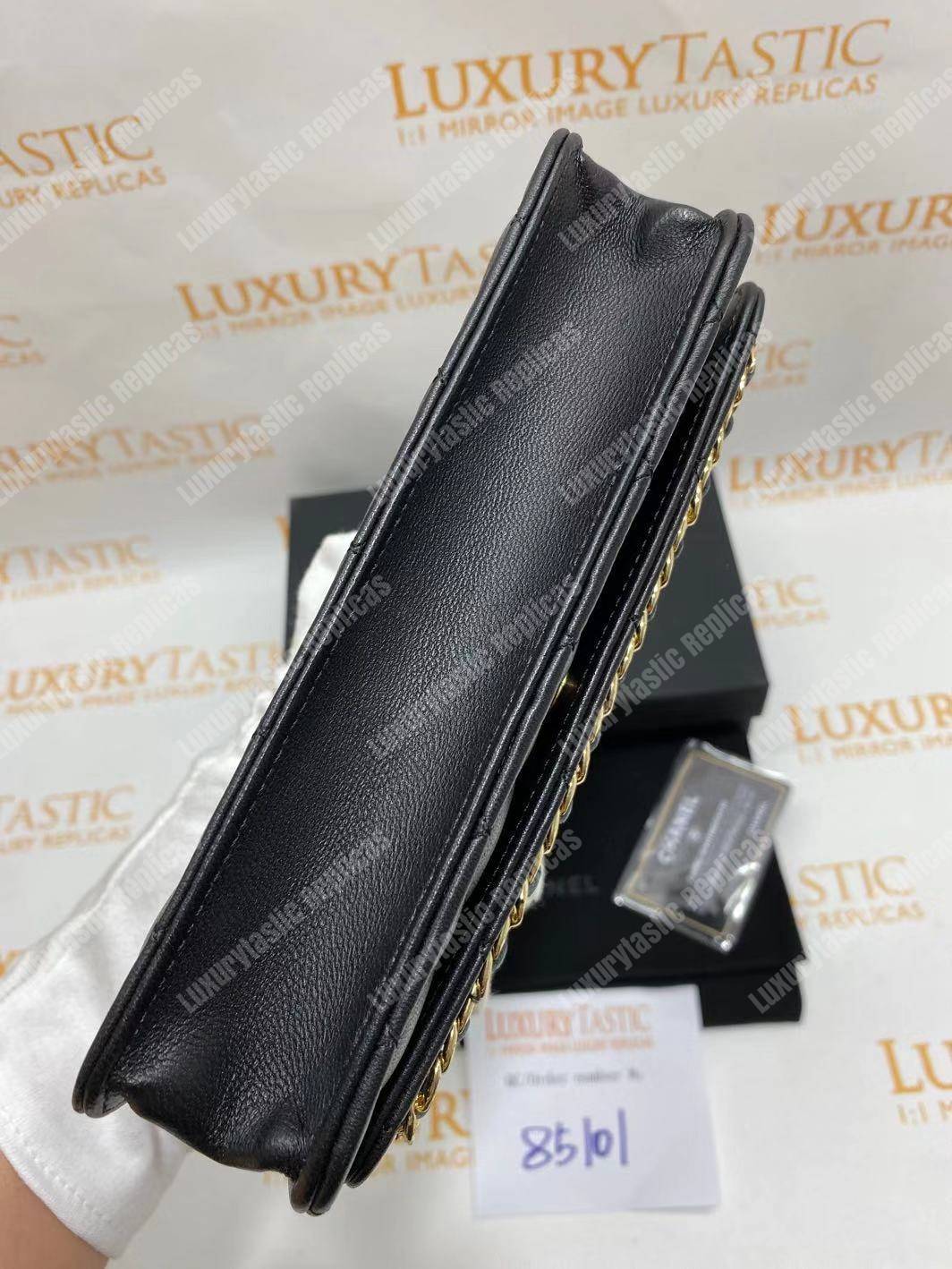 Ch*el wallet on chain lambskin