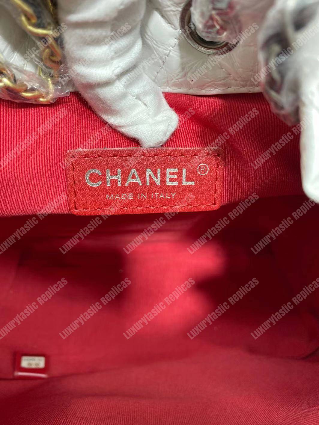 Ch*el 2018 small gabrielle backpack white