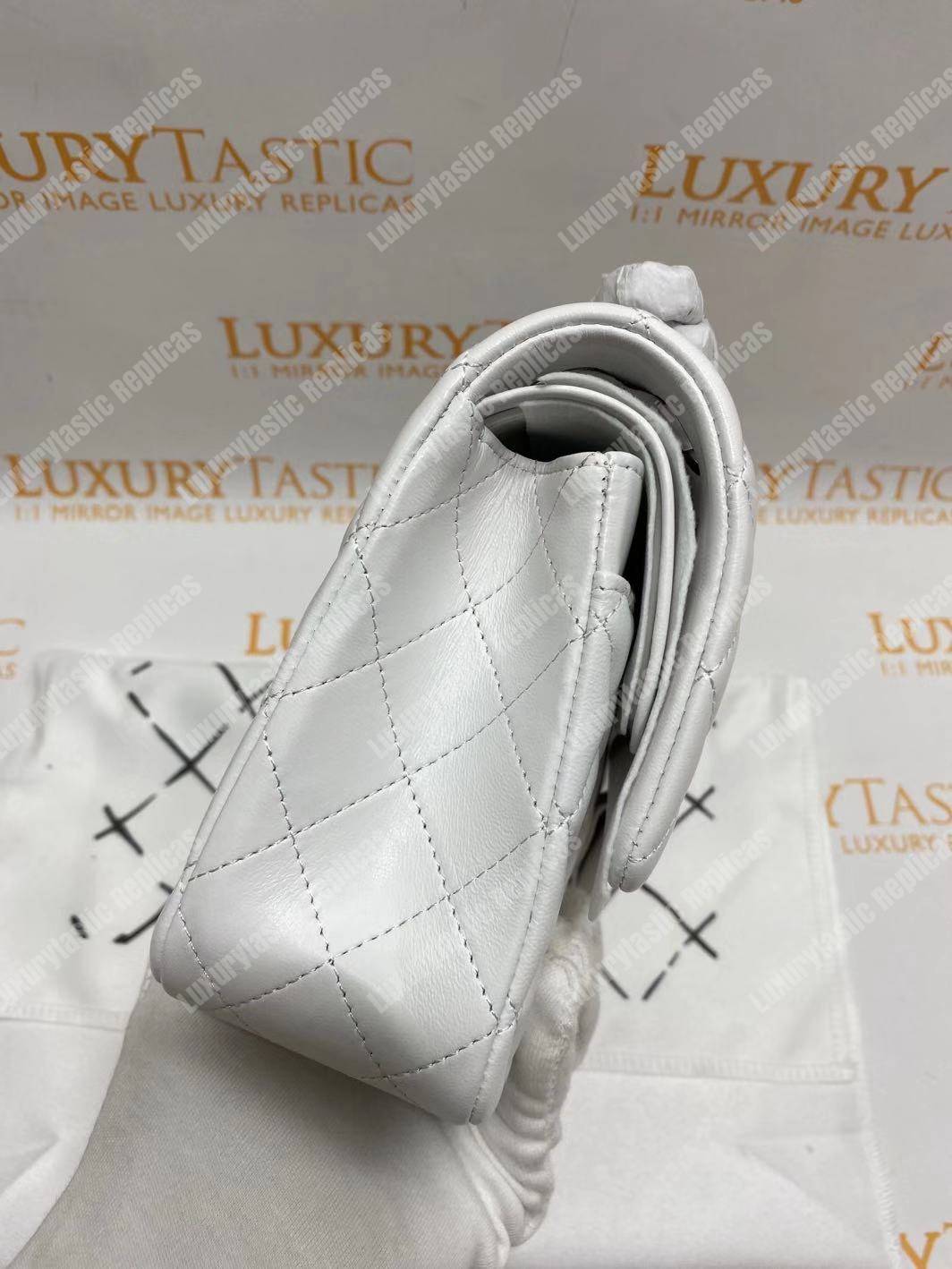 Ch*el medium classic handbag white