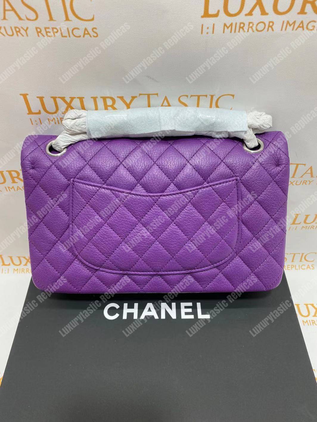Ch*el medium classic handbag purple