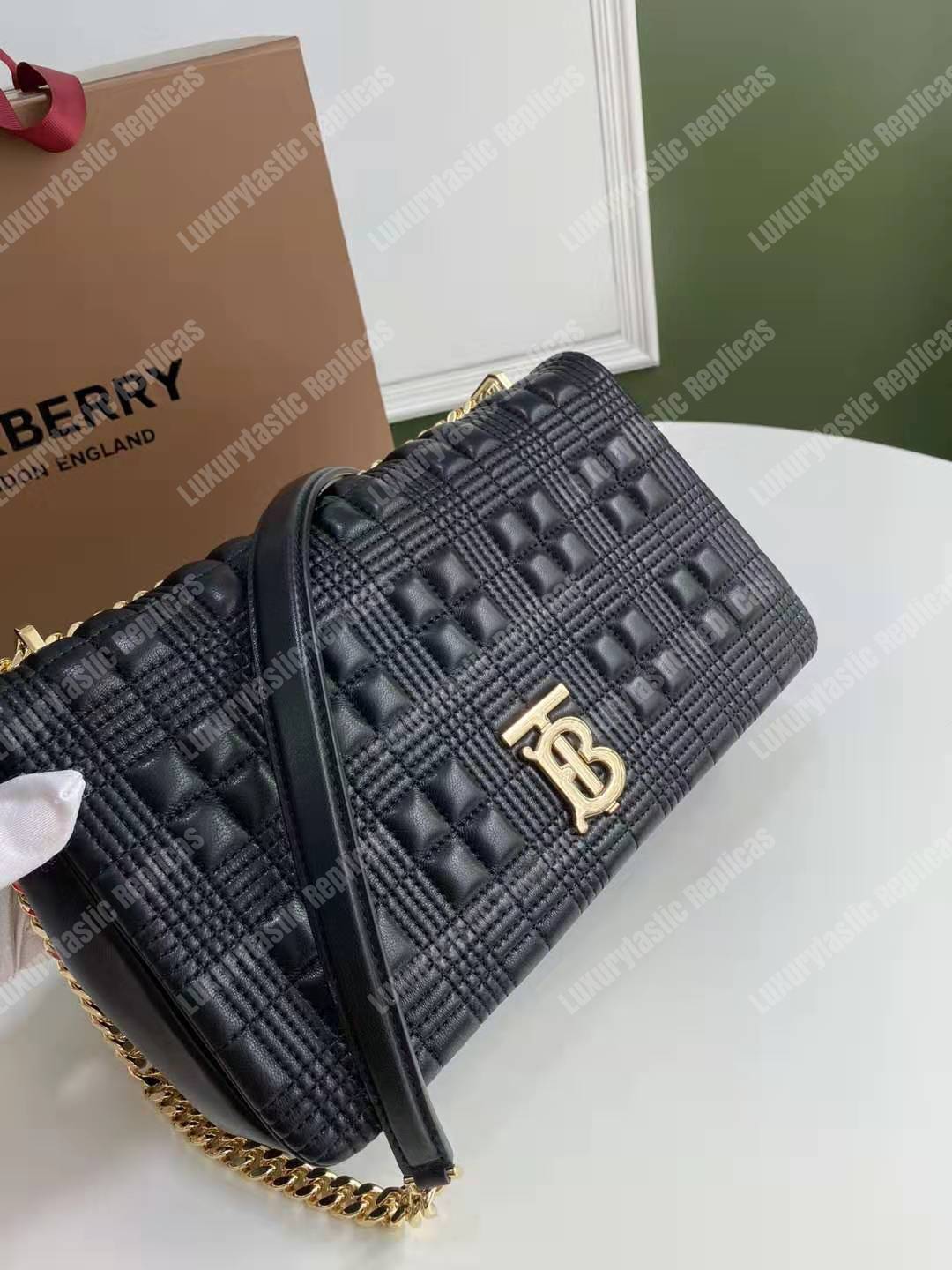 B**rry medium quilted lambskin lola bag black