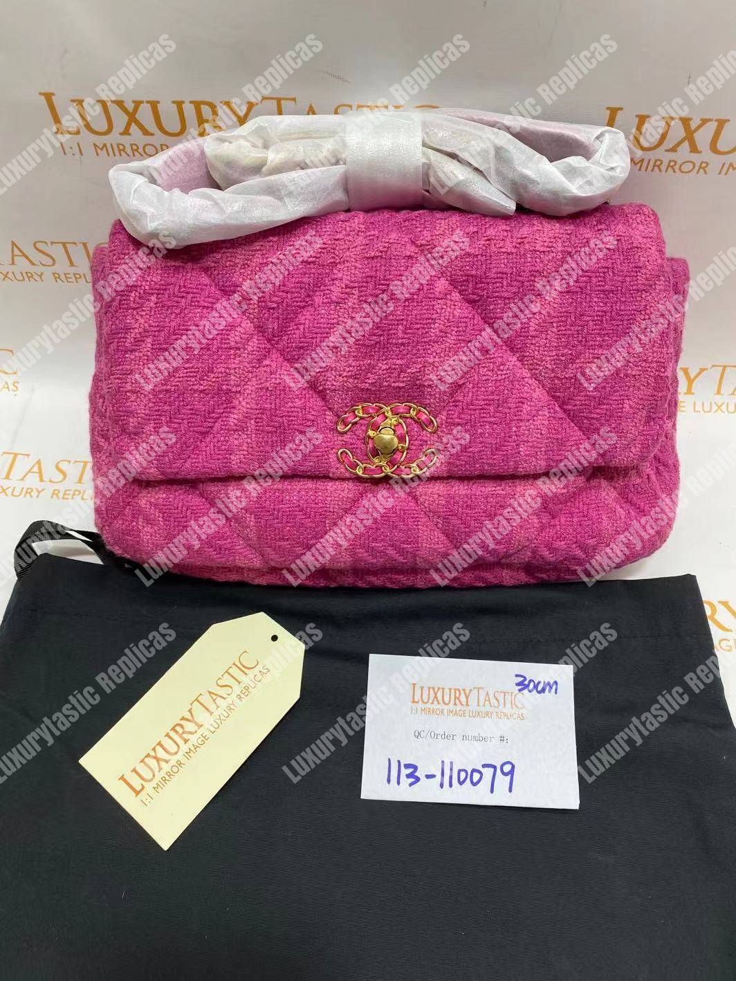 Ch*el 19 large flap bag fuchia