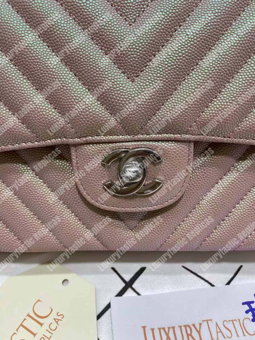 Ch*el classic medium handbag pink