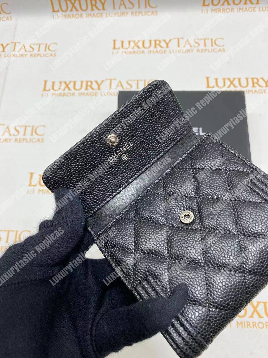 Ch*el boy small flap wallet black