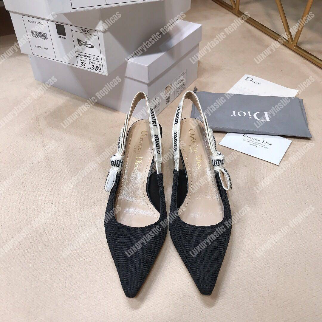 D*or j’aD*or slingback in technical fabric black