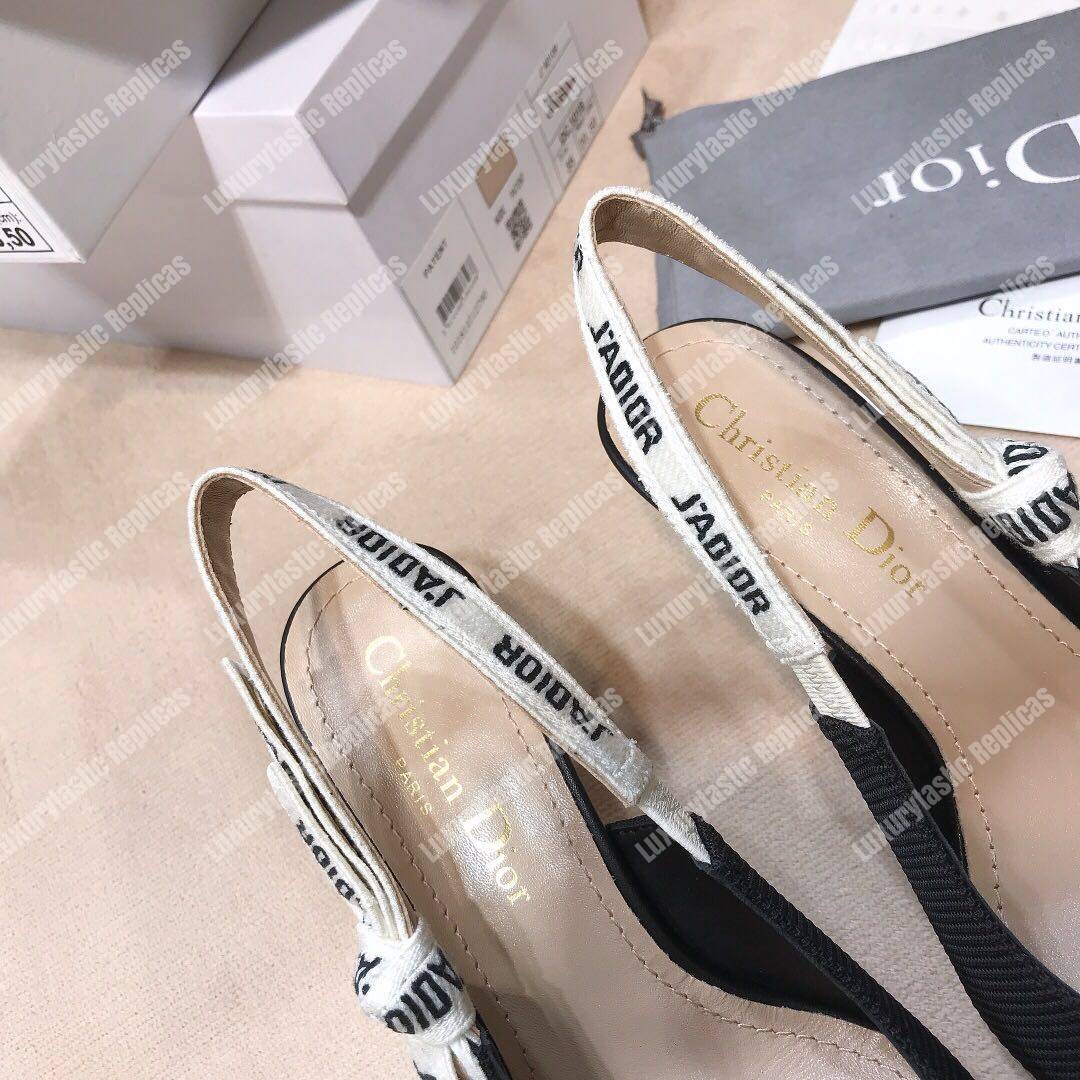 D*or j’aD*or slingback in technical fabric black