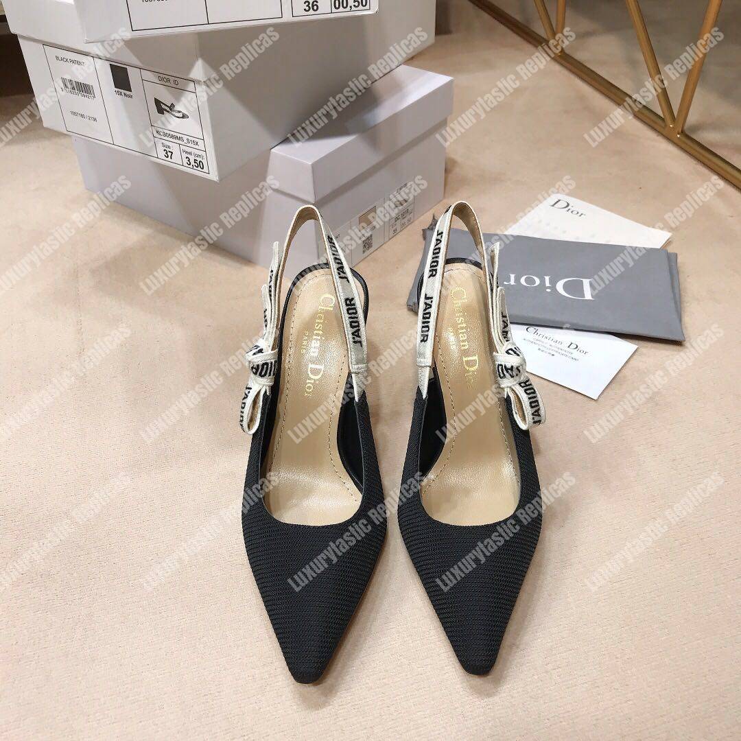 D*or j’aD*or slingback in technical fabric black